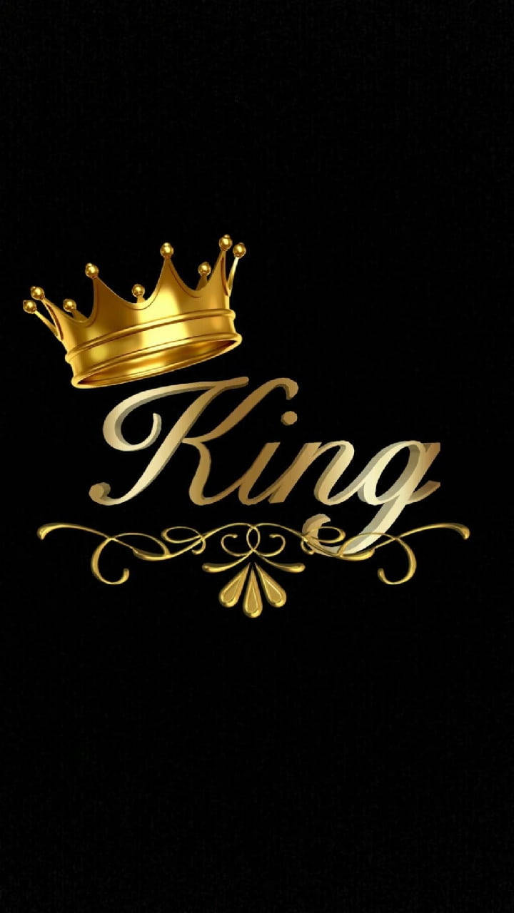 Gold And Black King Calligraphy Background