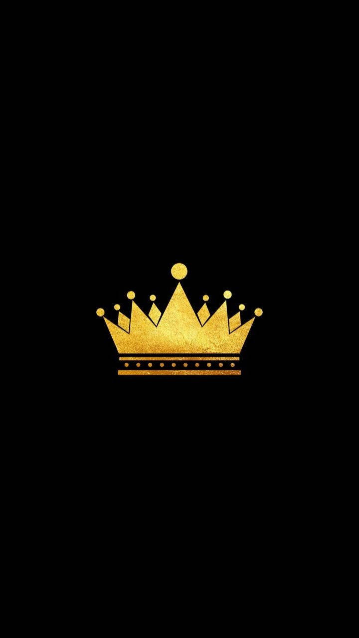 Gold And Black King Crown Background