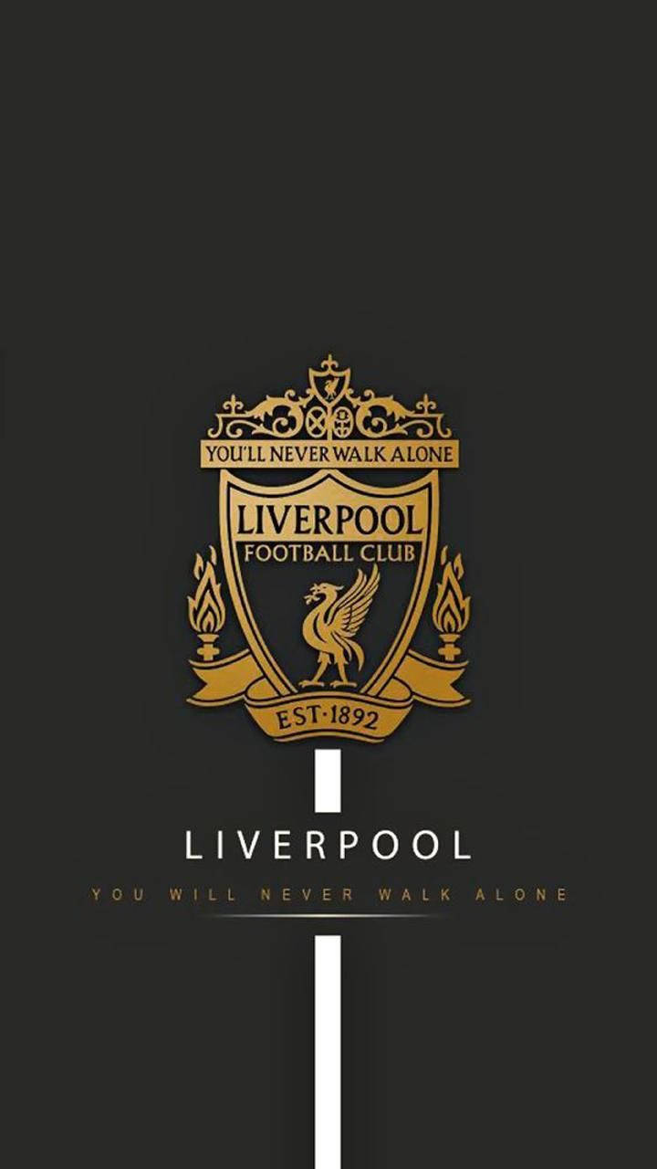 Gold And Black Liverpool Fc Logo Background