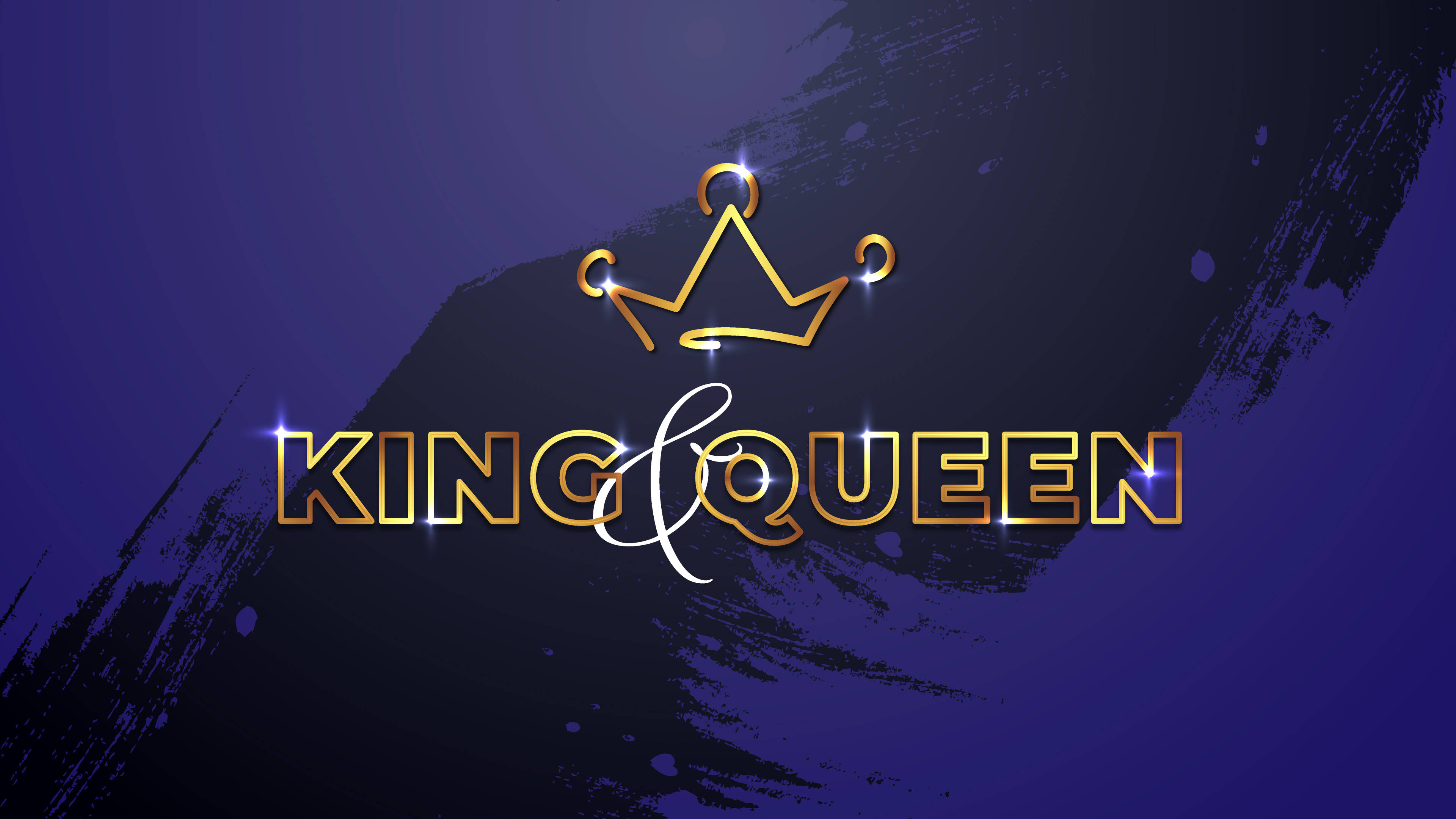 Gold And Blue King And Queen Background