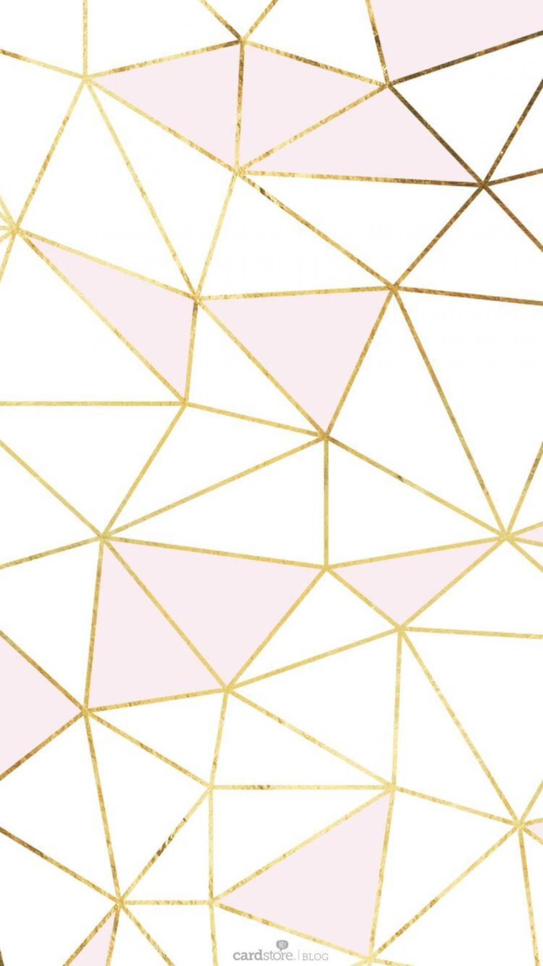 Gold And Pink Geometric Pattern Background