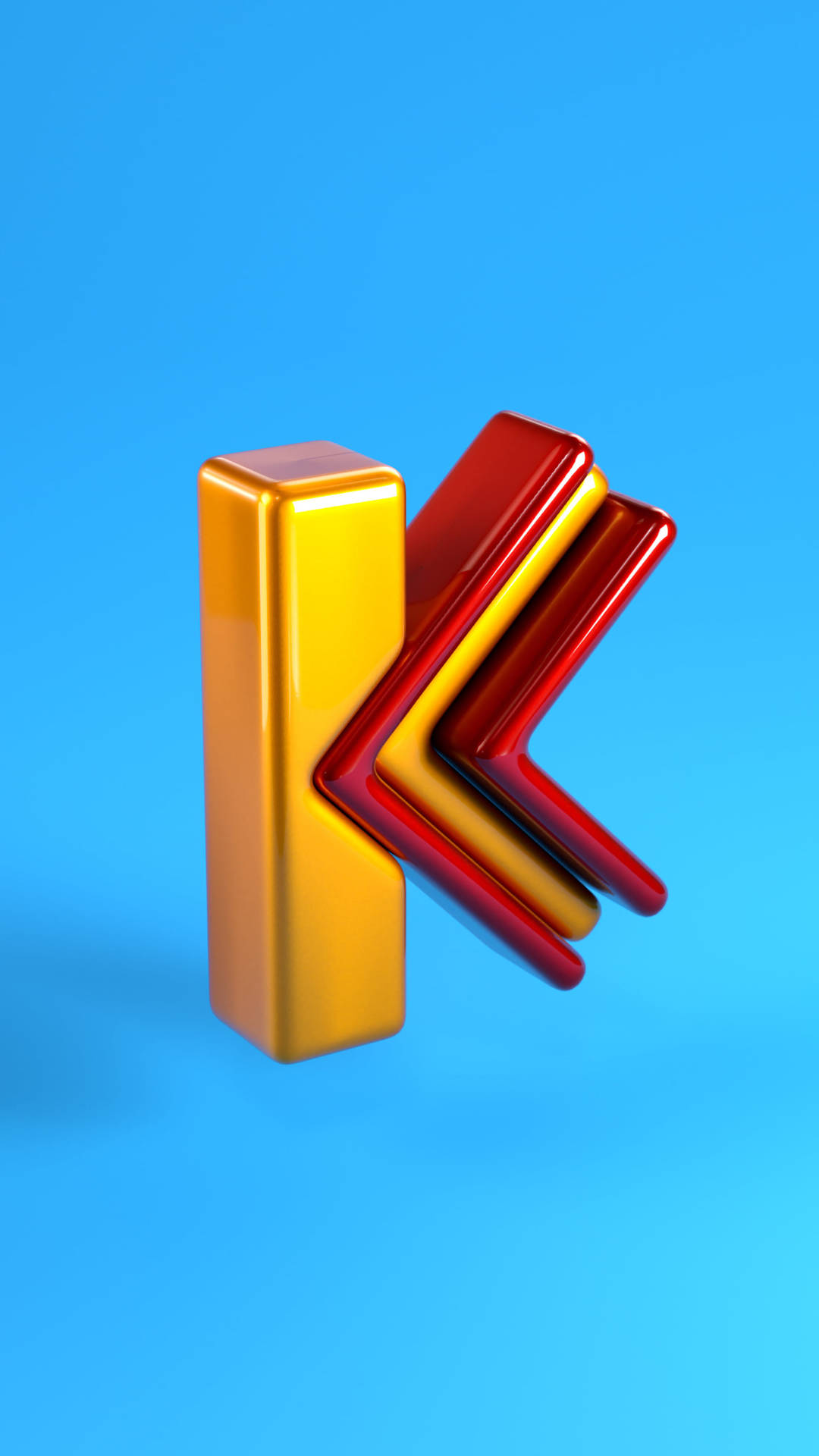 Gold And Red Letter K Background