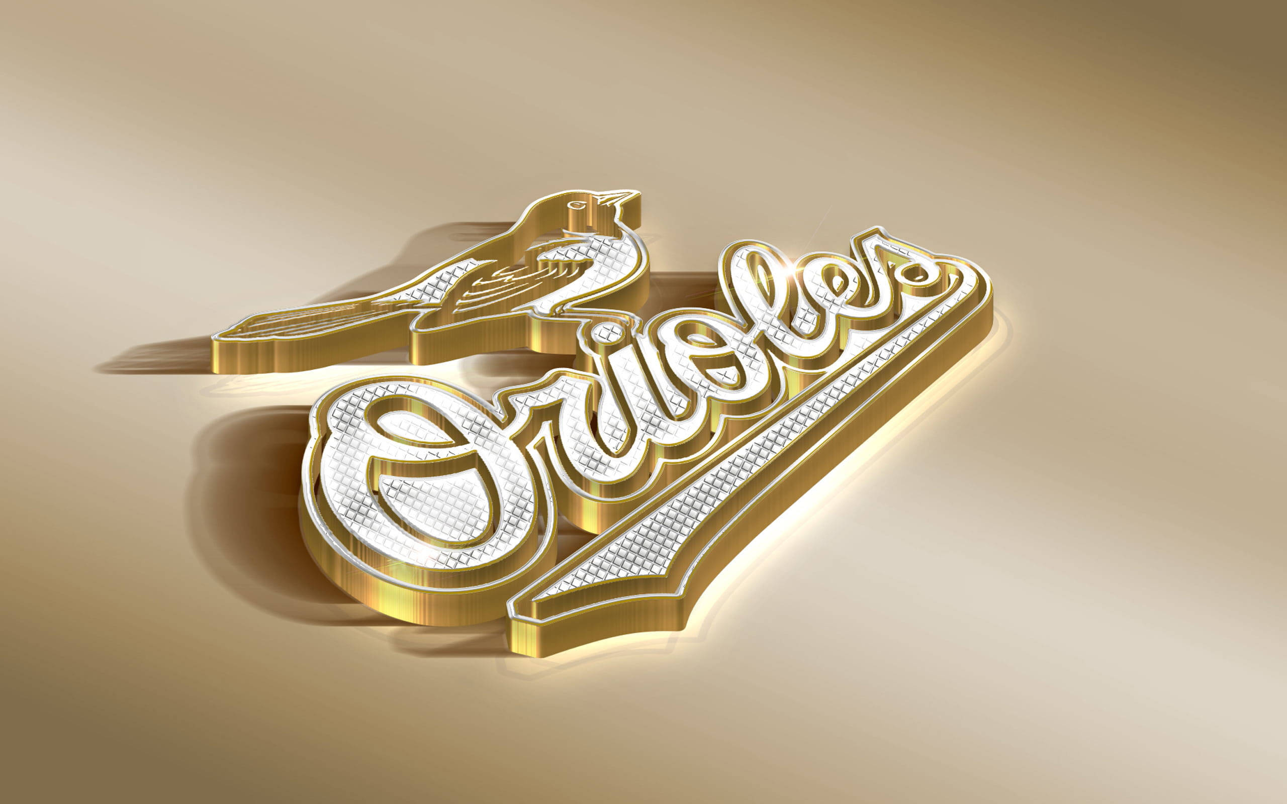 Gold And Silver Baltimore Orioles Background