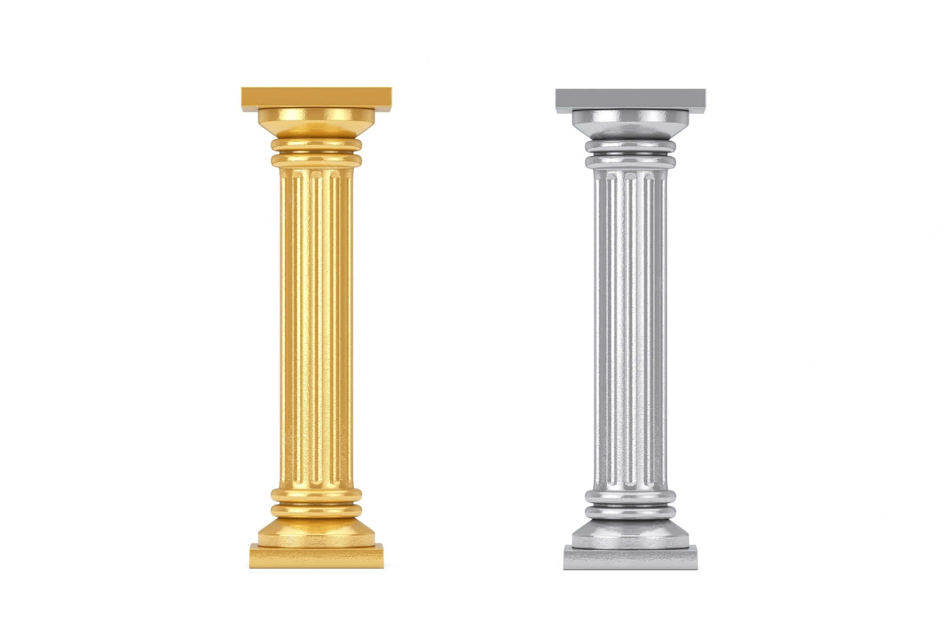 Gold And Silver Doric Pillar Background