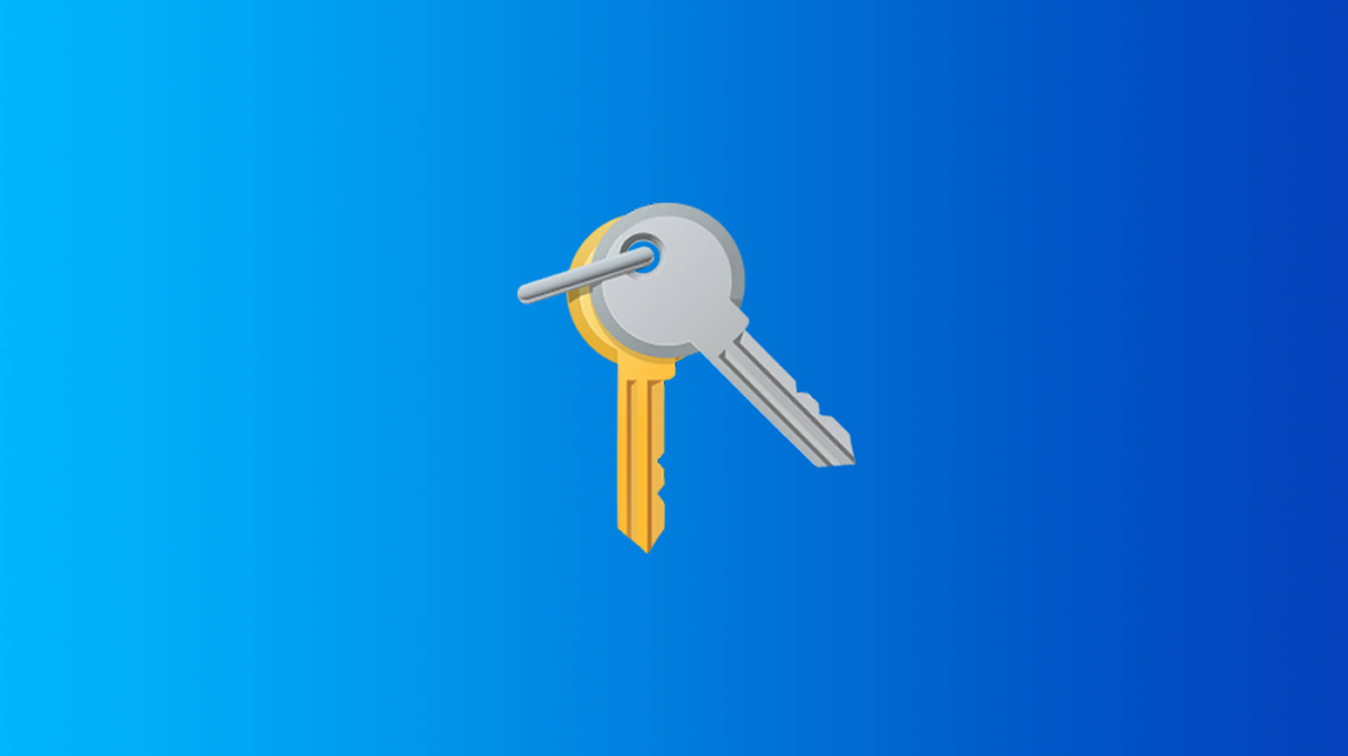 Gold And Silver Keys On Blue Surface