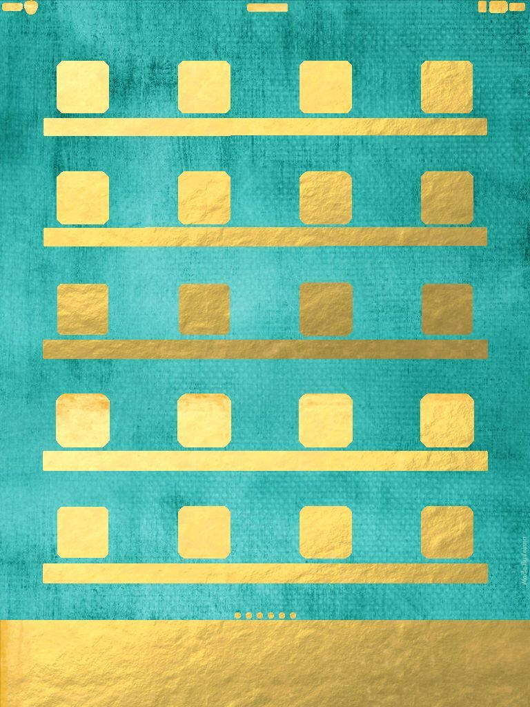 Gold And Teal Ipad Mini Background