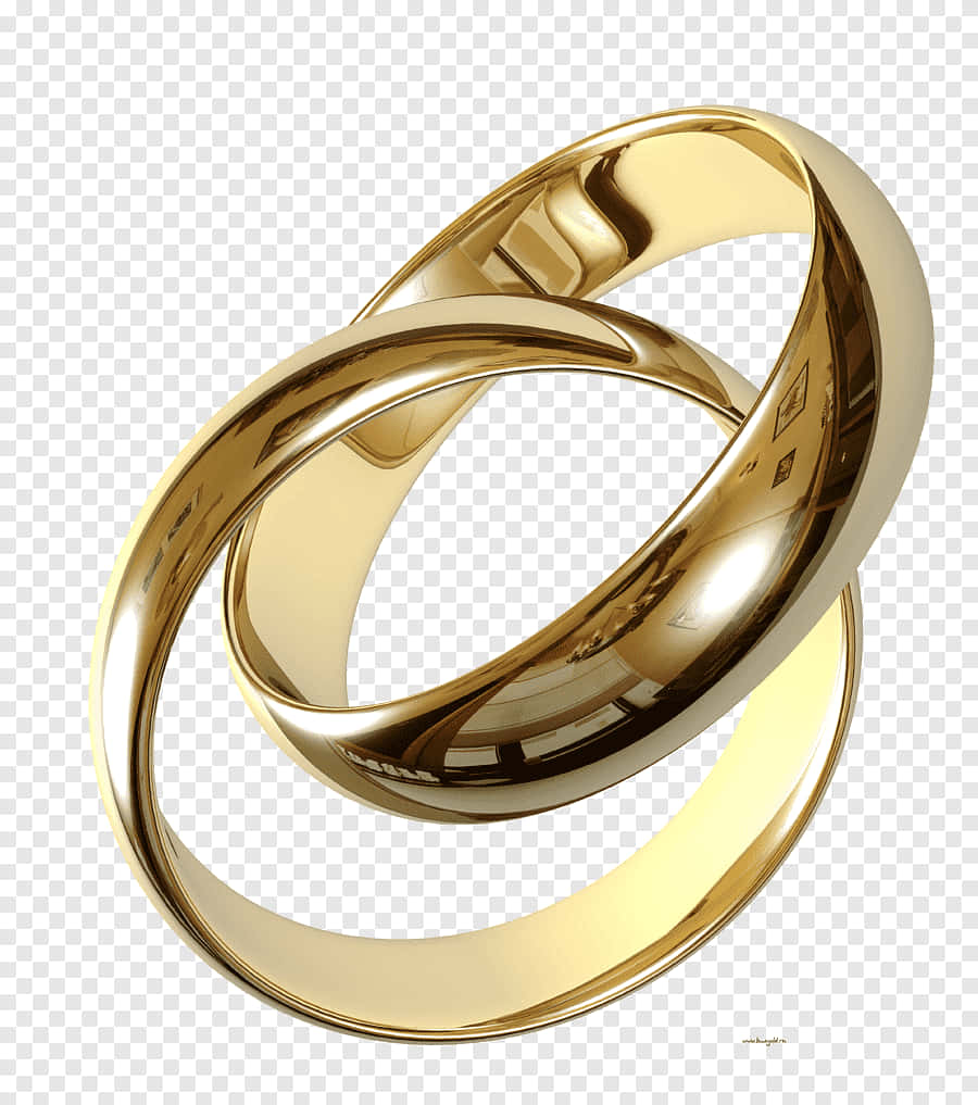 Gold Band Engagement Couple Rings Background