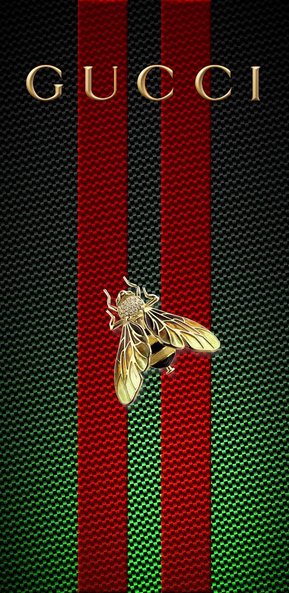 Gold Bee Gucci Iphone Background