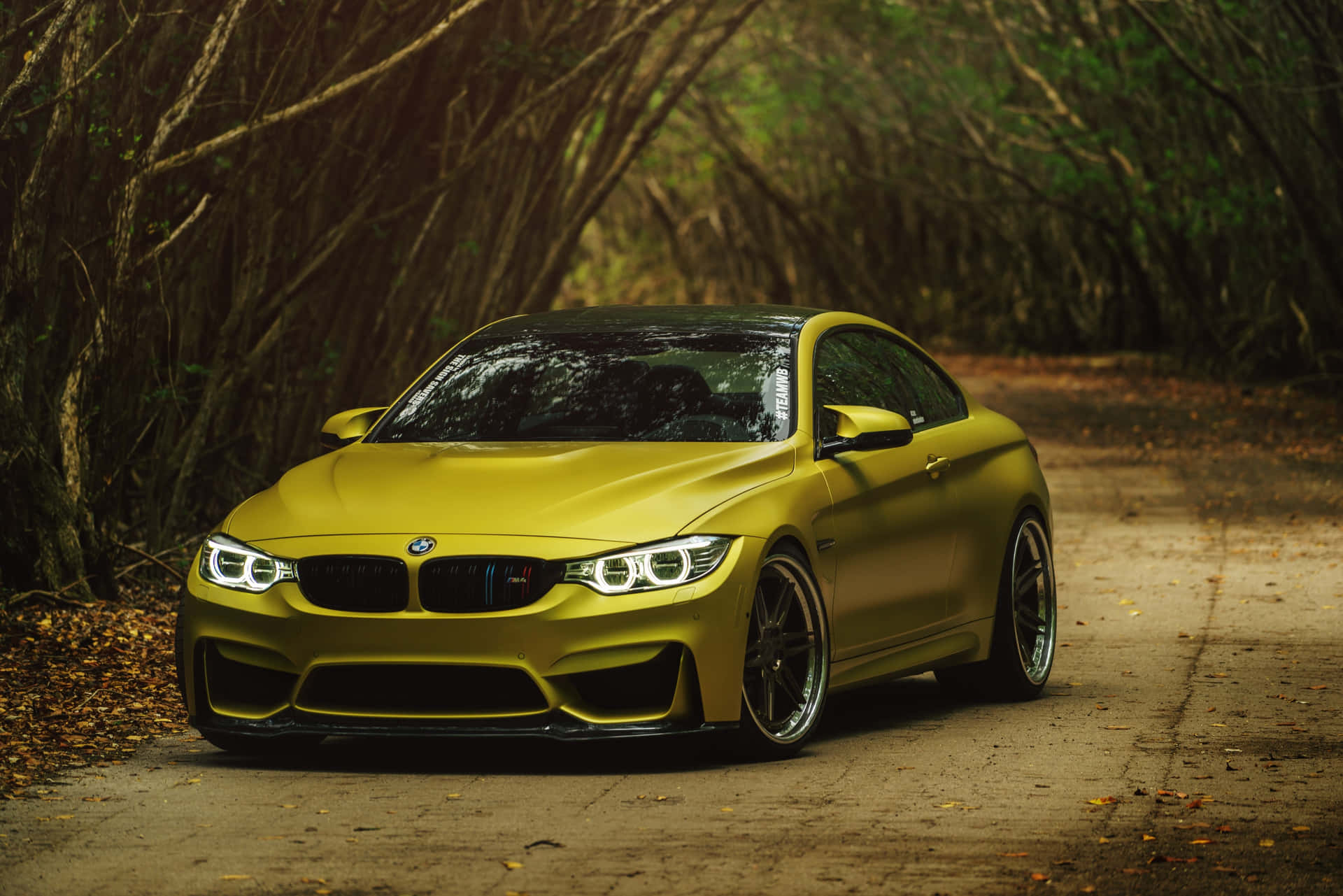 Gold Cars Bmw M4 Background