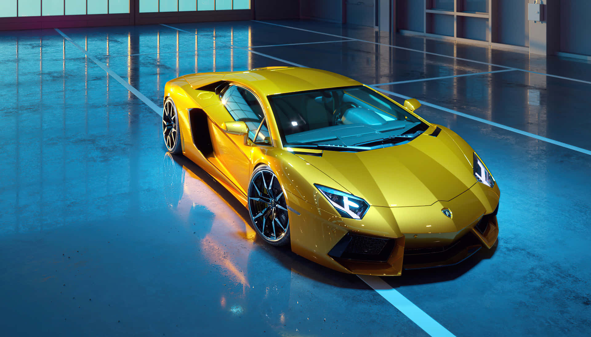 Gold Cars Lamborghini Aventador S Background