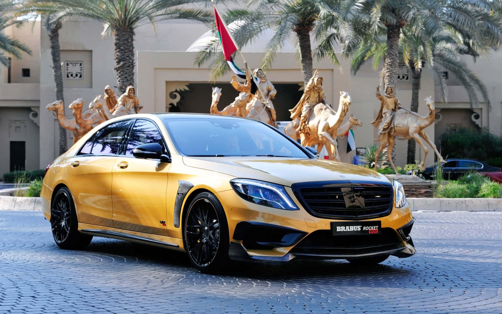 Gold Cars Mercedes Benz Amg S65 Background