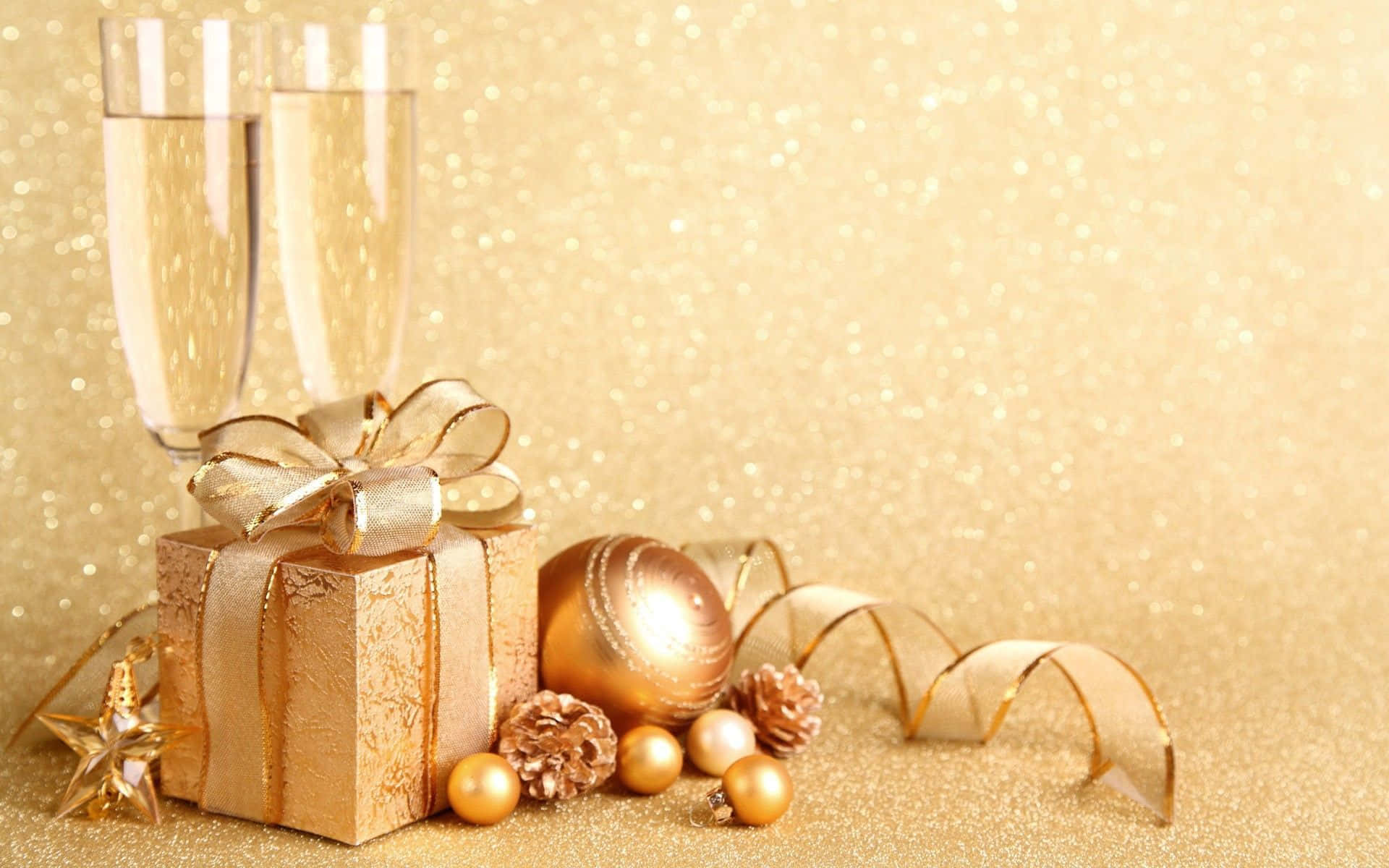 Gold Christmas Centerpiece Background