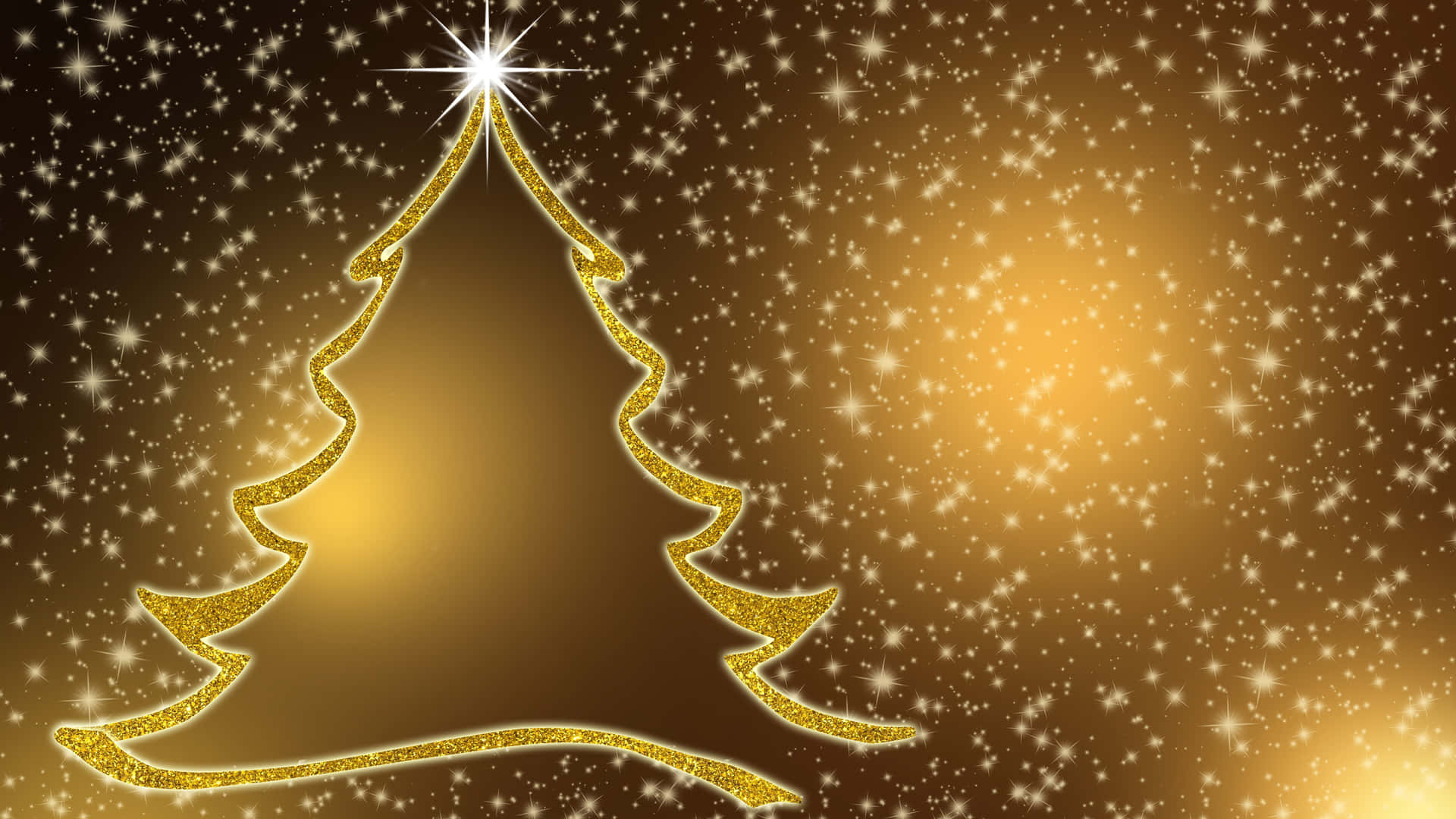 Gold Christmas Tree Background