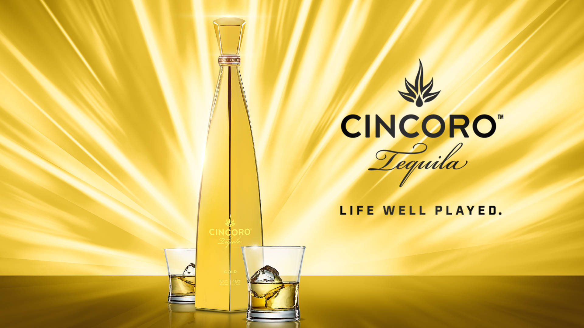 Gold Cincoro Tequila Life Well Played Poster