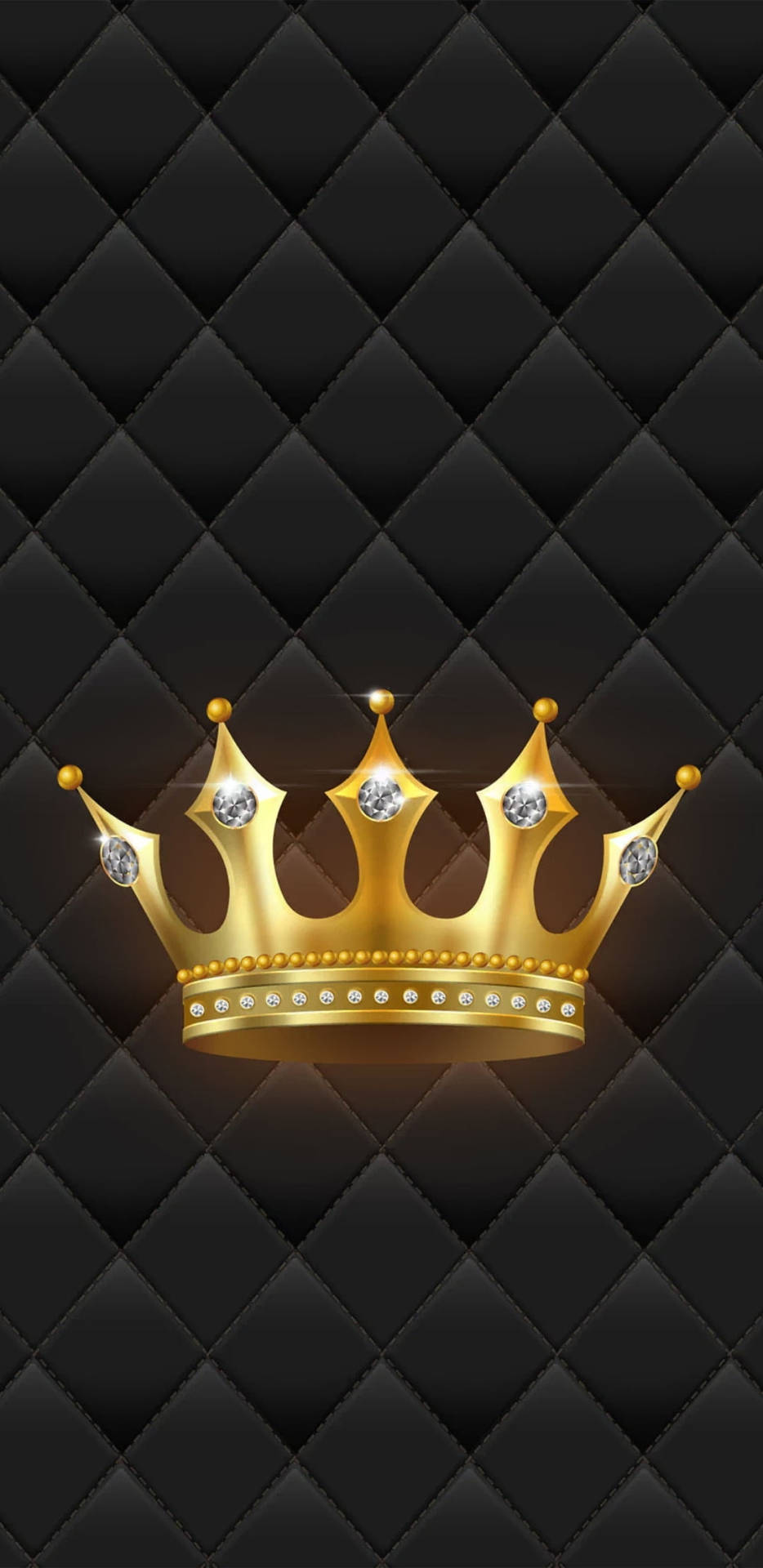 Gold Crown Quilted Queen Girly Background