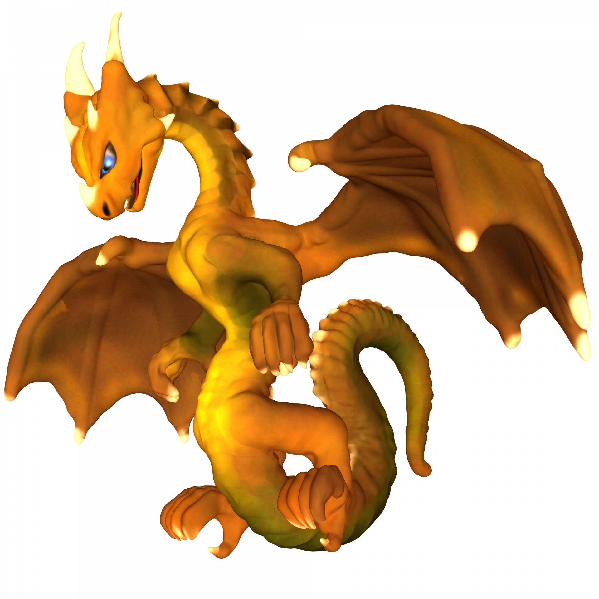 Gold Dragon Cartoon Background