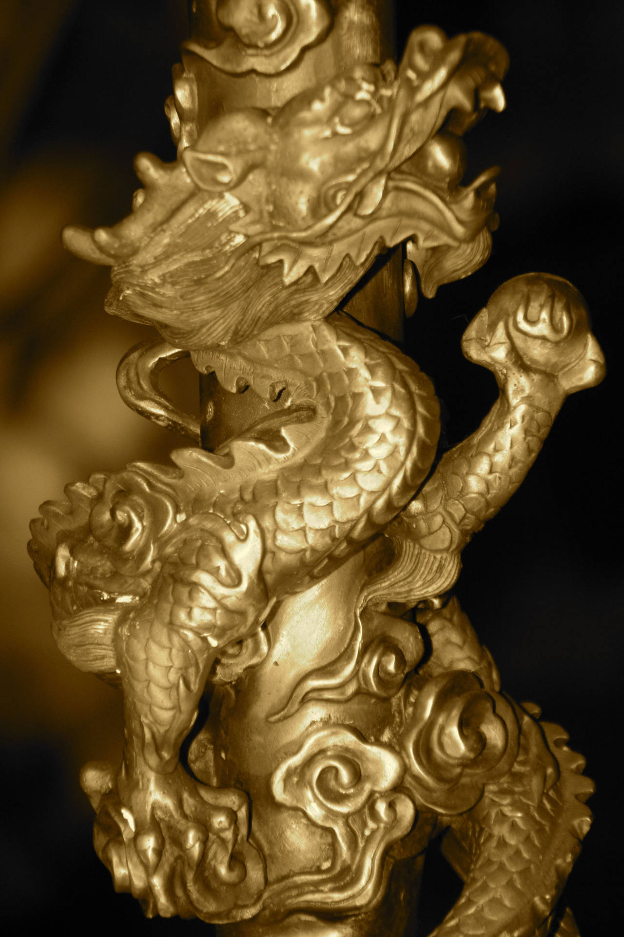Gold Dragon Charm Background