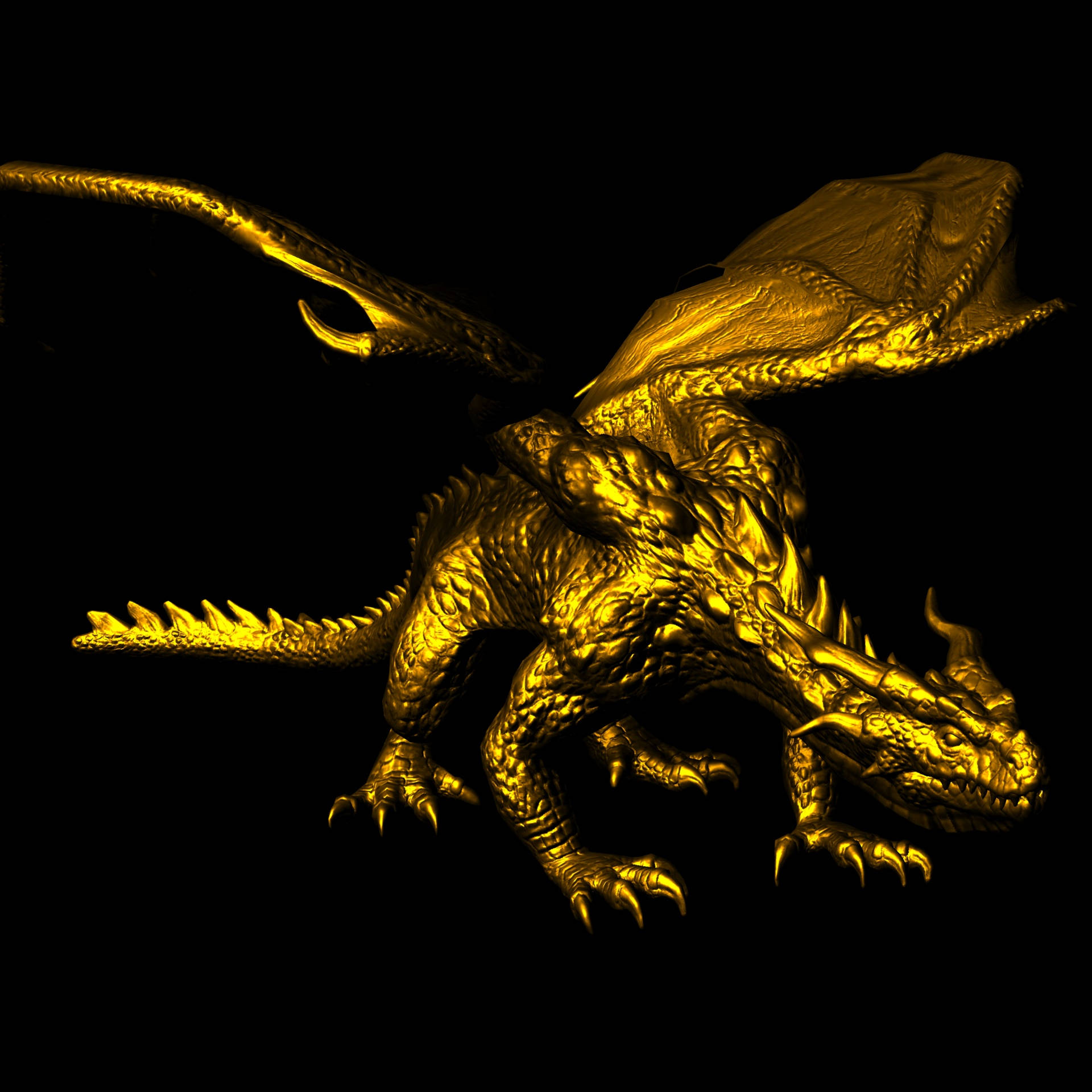Gold Dragon Claws Background
