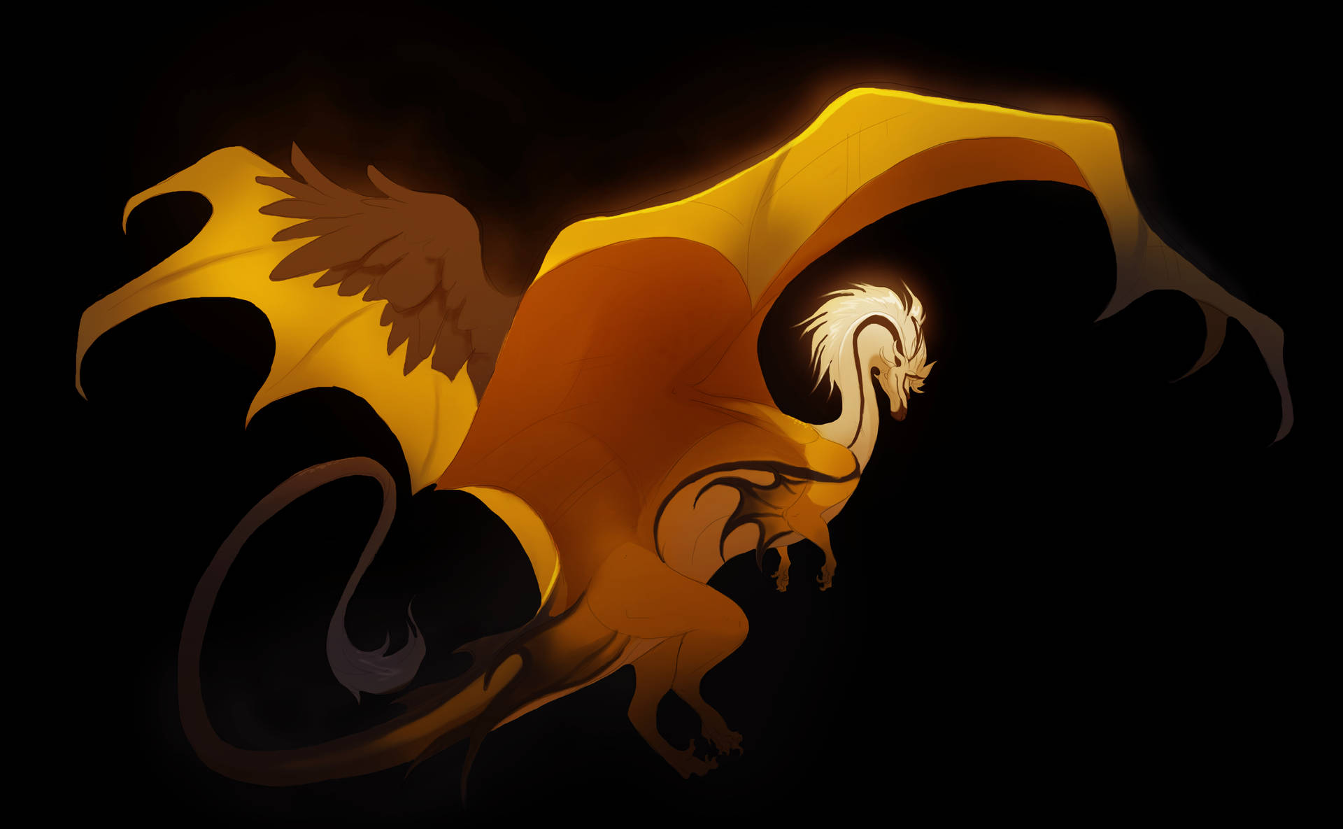 Gold Dragon Cross-breed Background