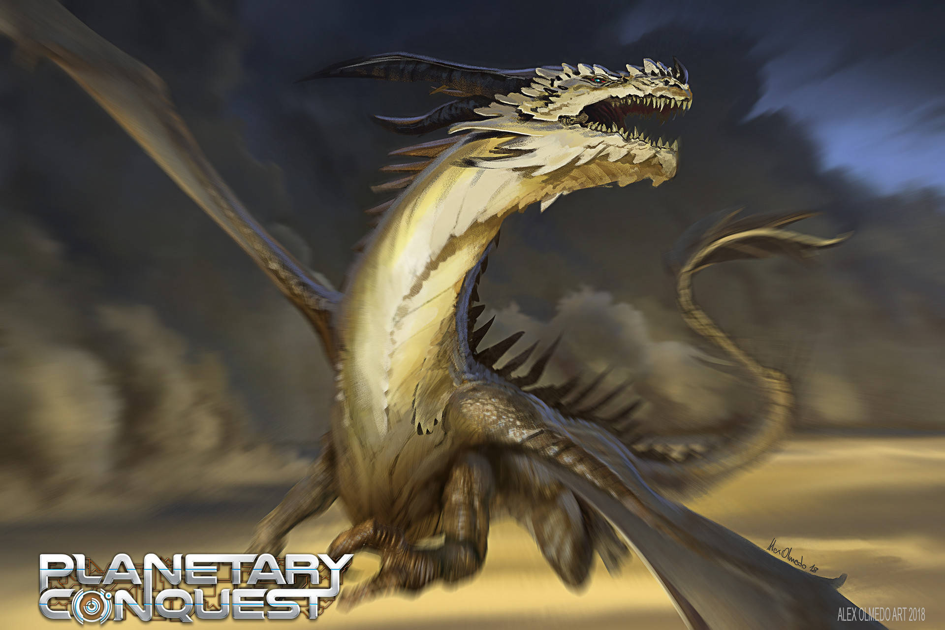 Gold Dragon Planetary Conquest Background