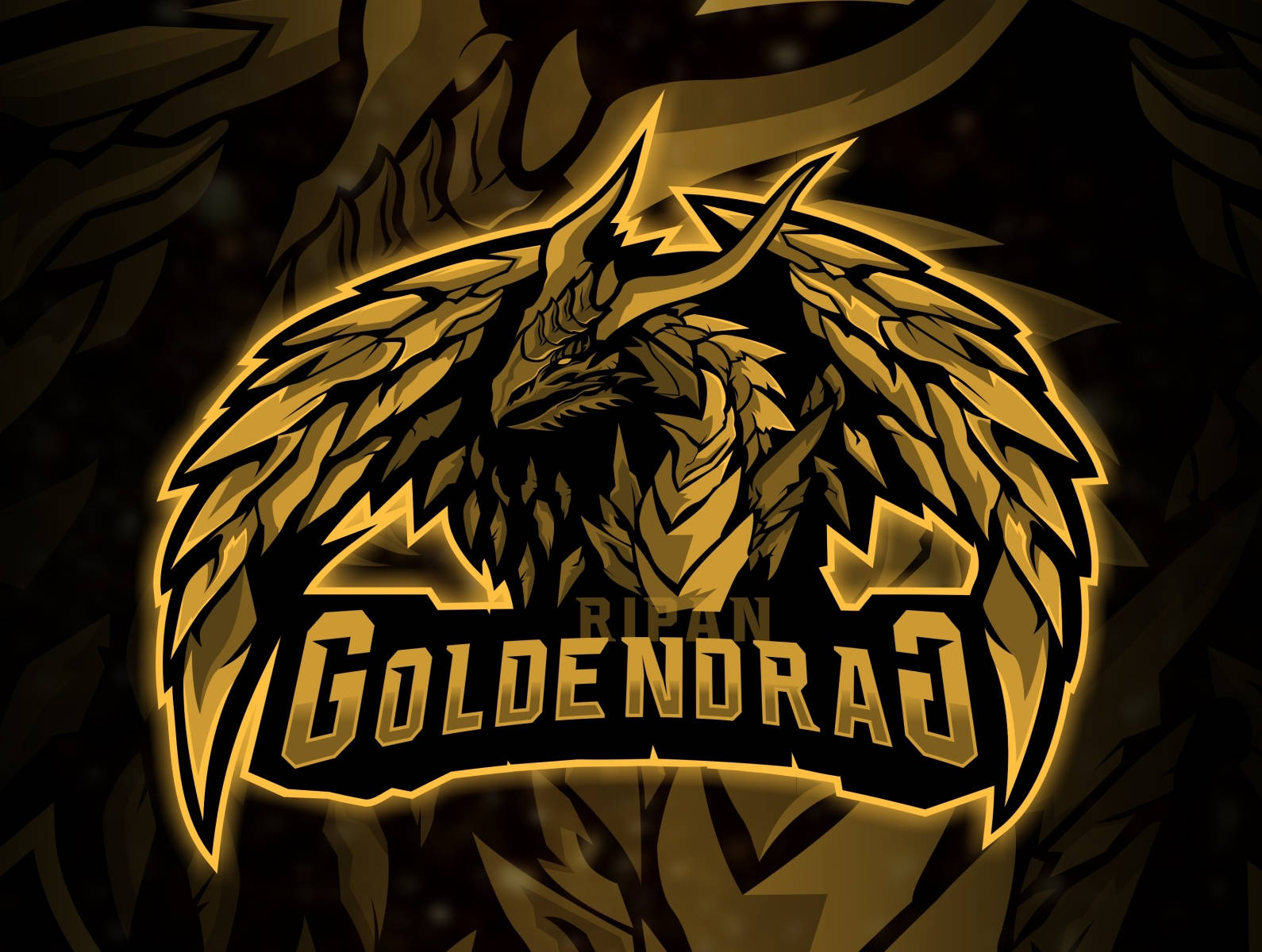 Gold Dragon Ripan Background