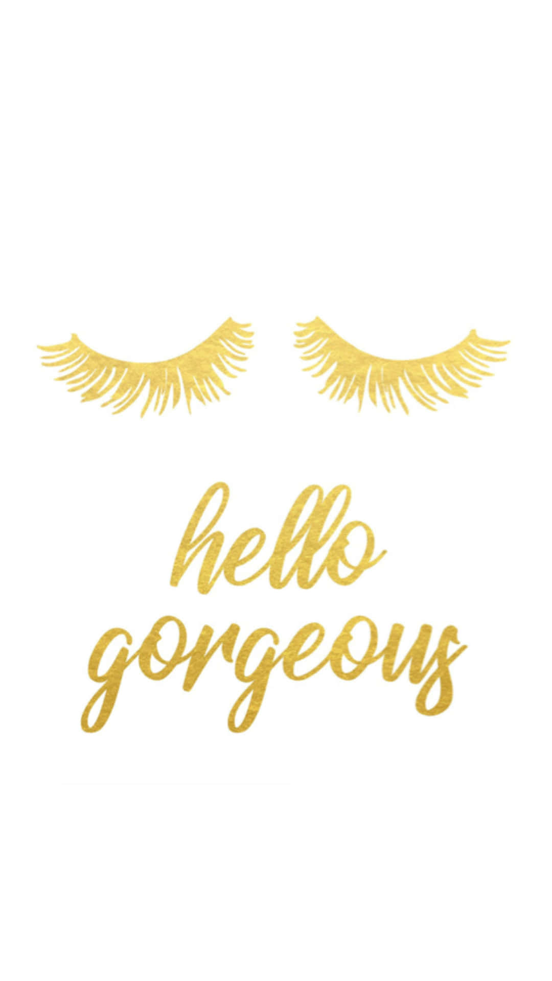 Gold Eyelash In White Background