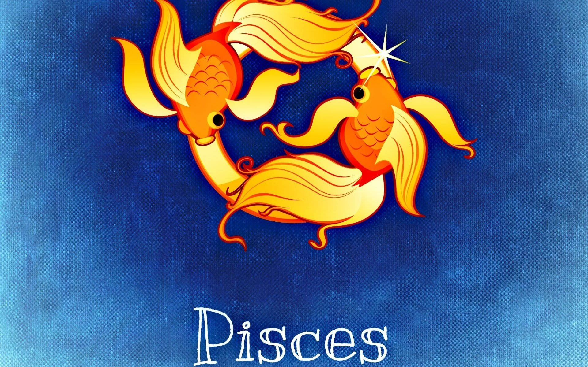 Gold Fish Pisces Symbol Background