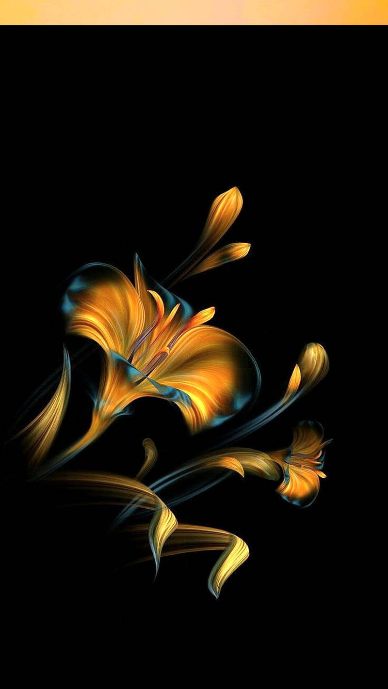 Gold Flower Themes Background