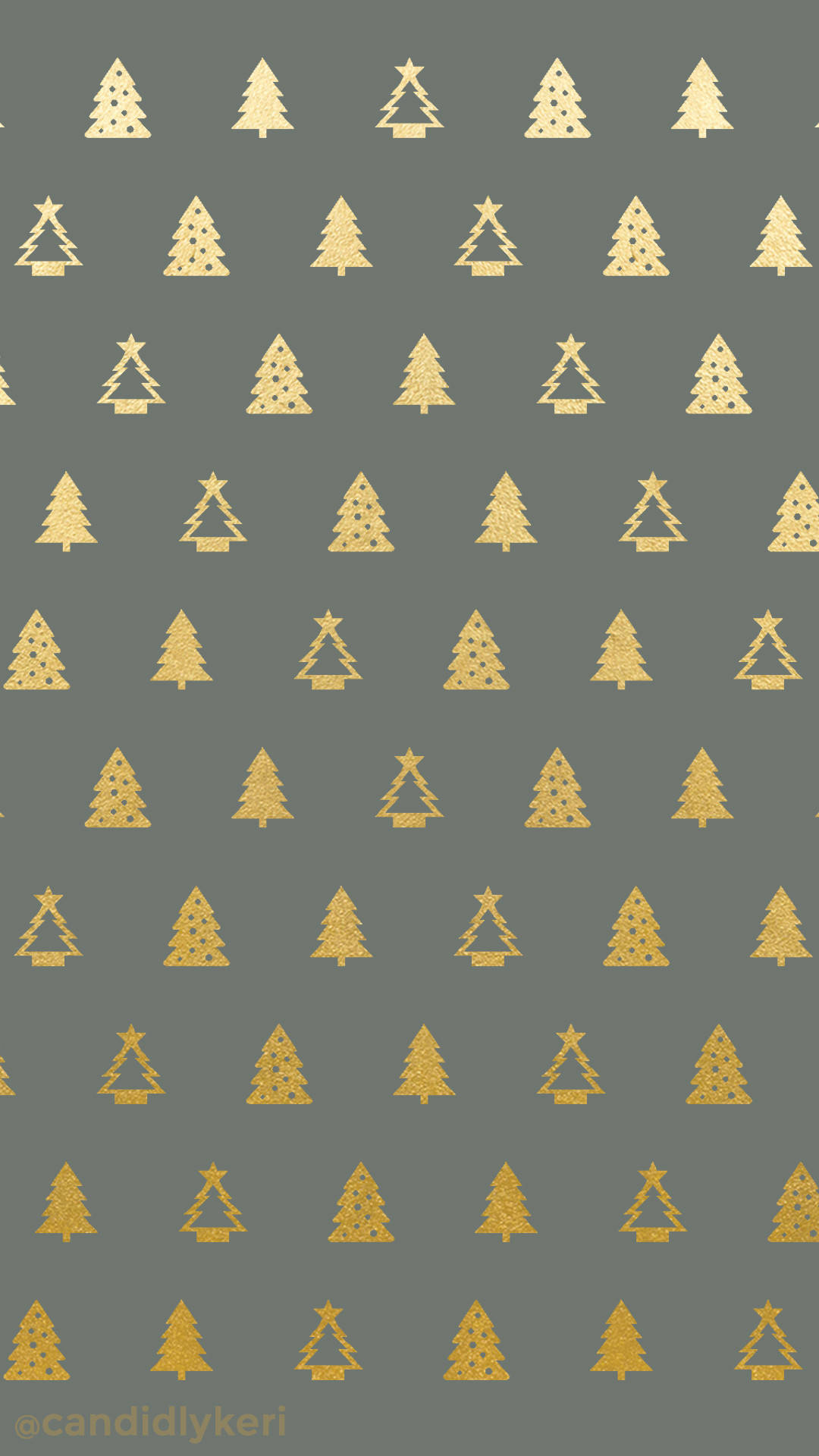 Gold Foil Christmas Tree Pattern Background