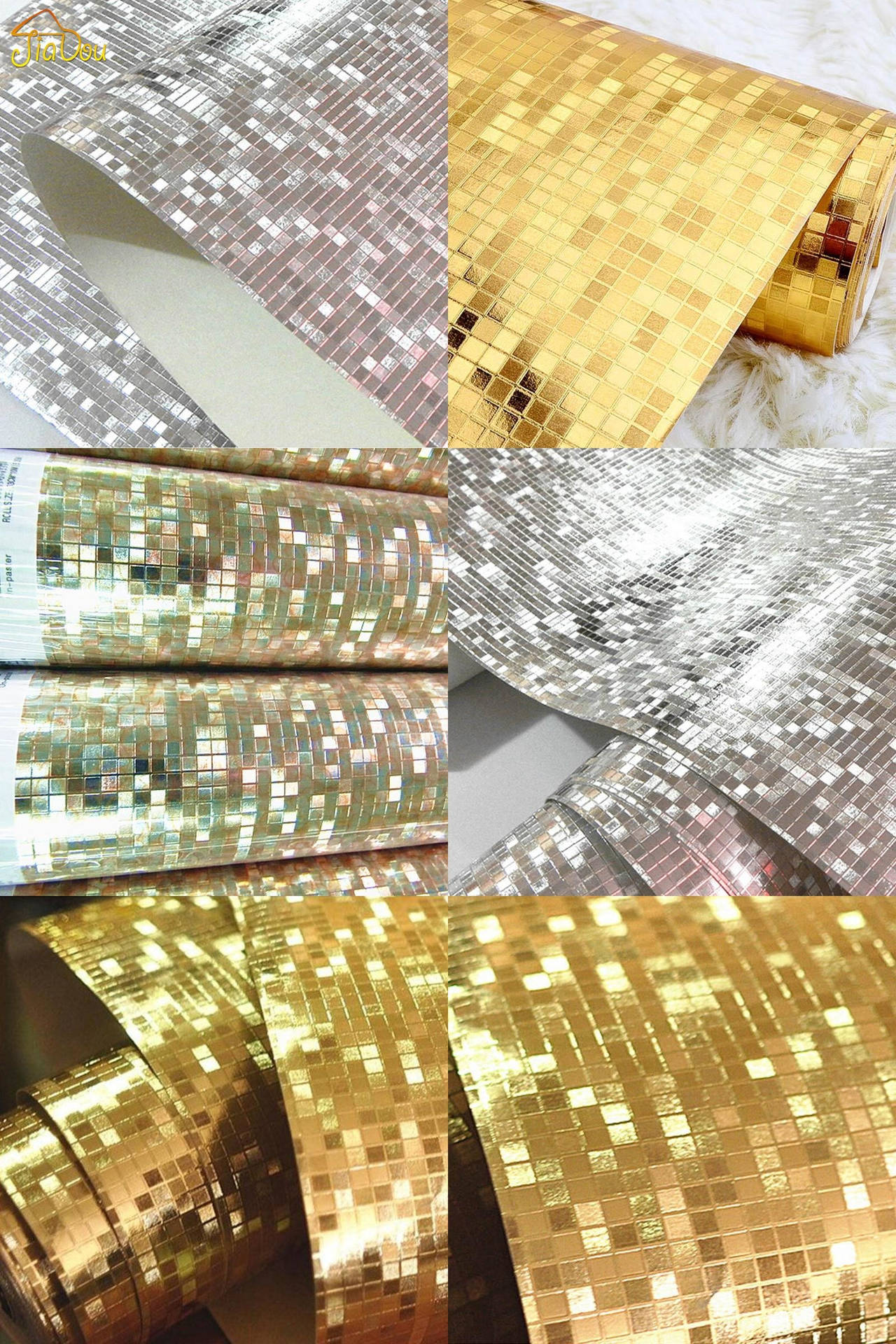 Gold Foil Mirror Effect Background