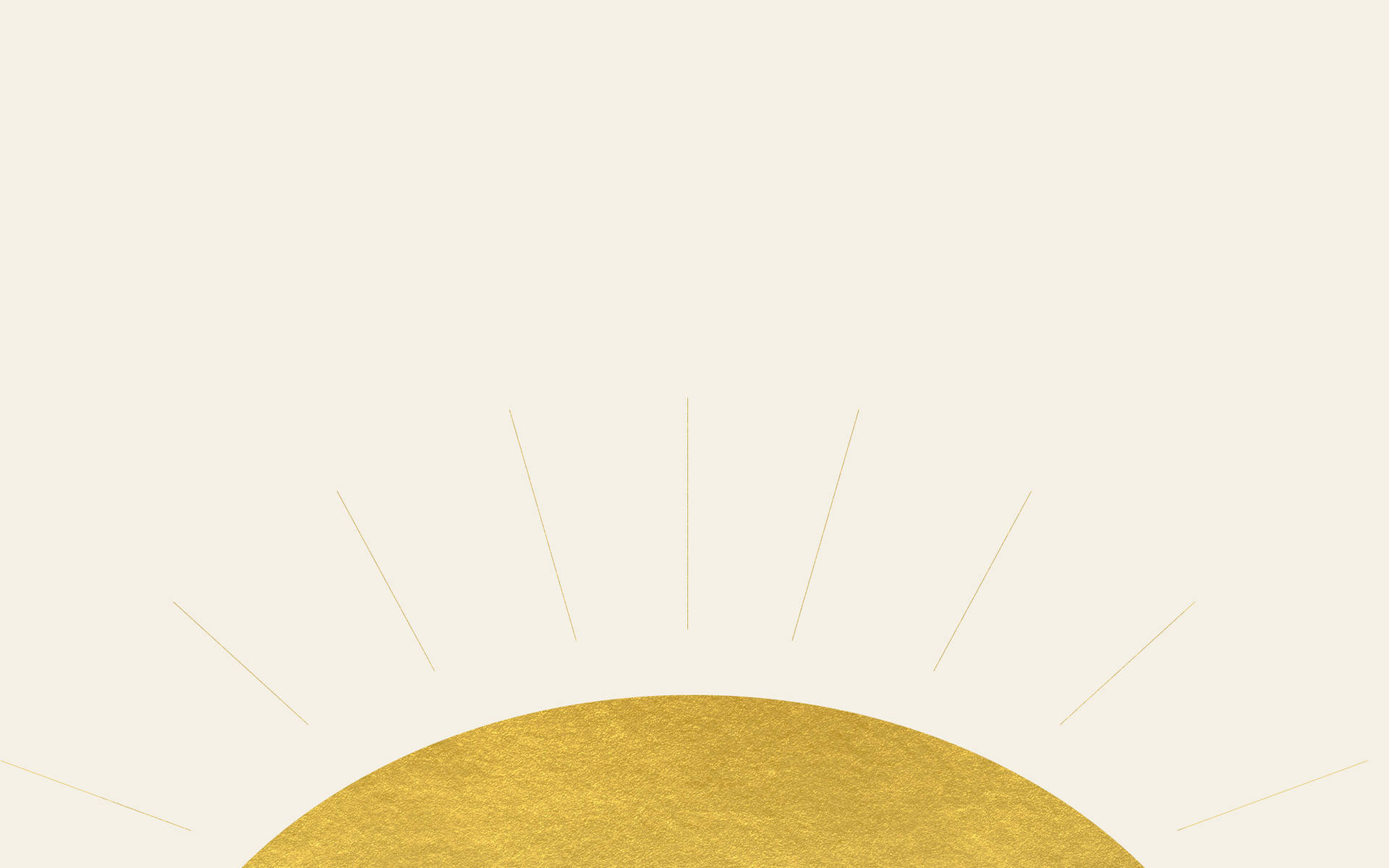 Gold Foil Sun On White Background