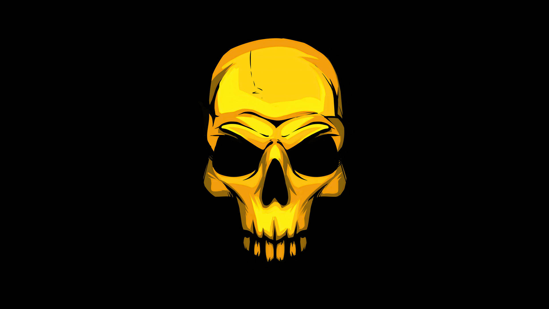 Gold Gangster Skull Background