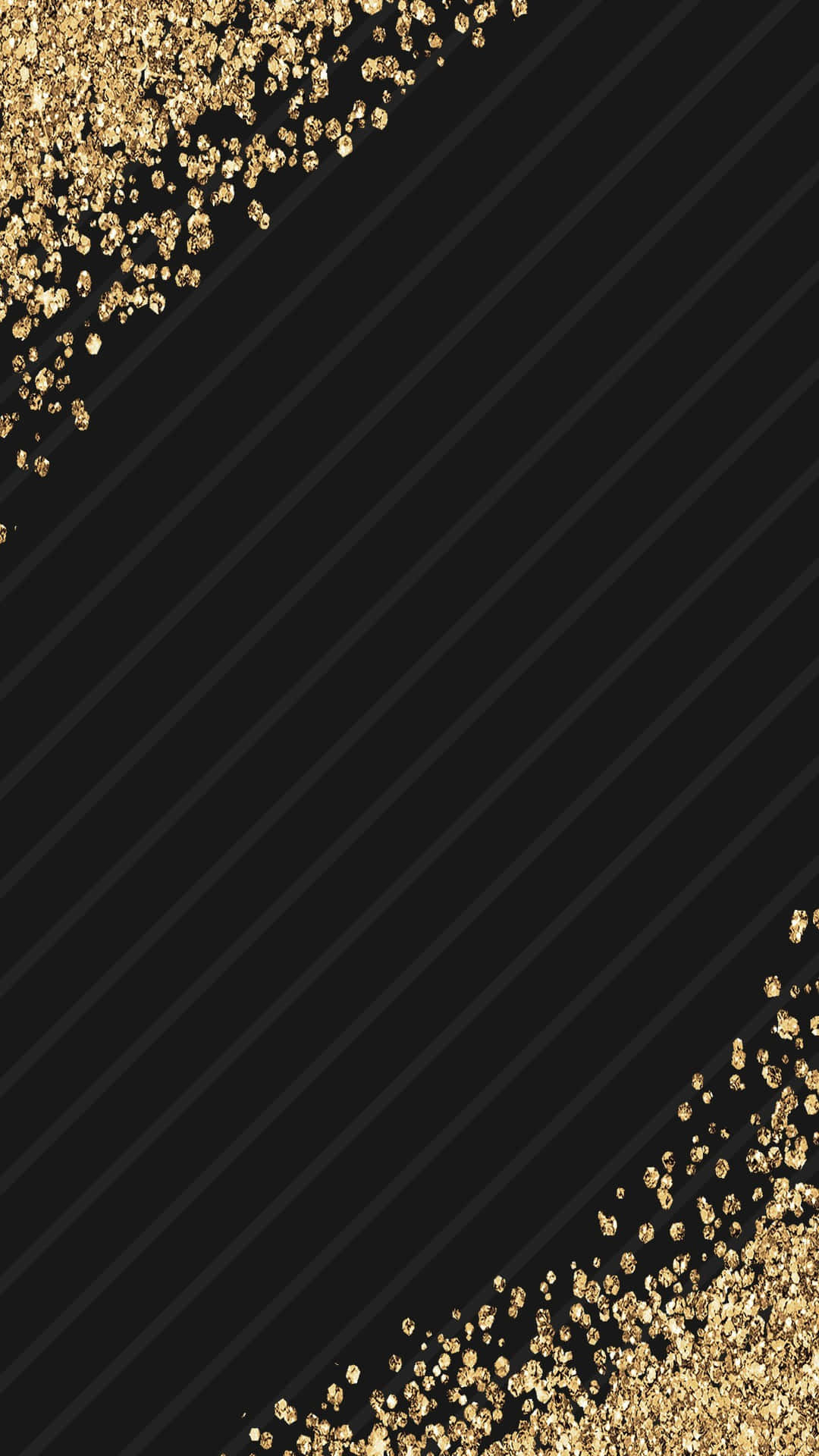 Gold Glitter Background On Black Background
