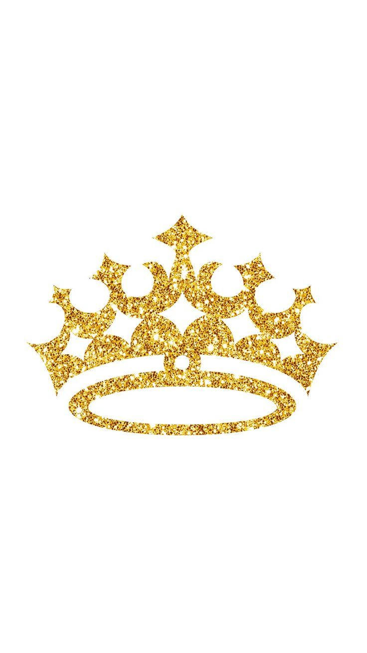 Gold Glitter Crown Queen Girly Background