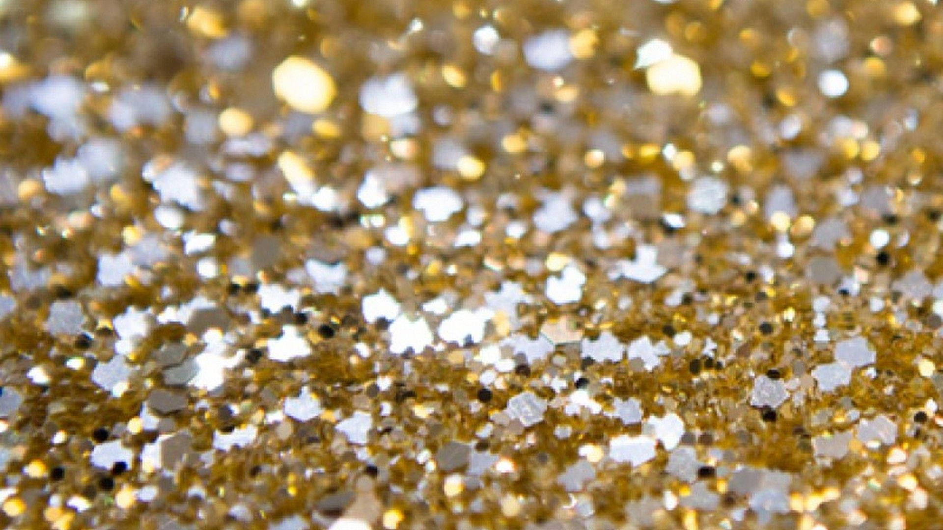 Gold Glitter Particles Background