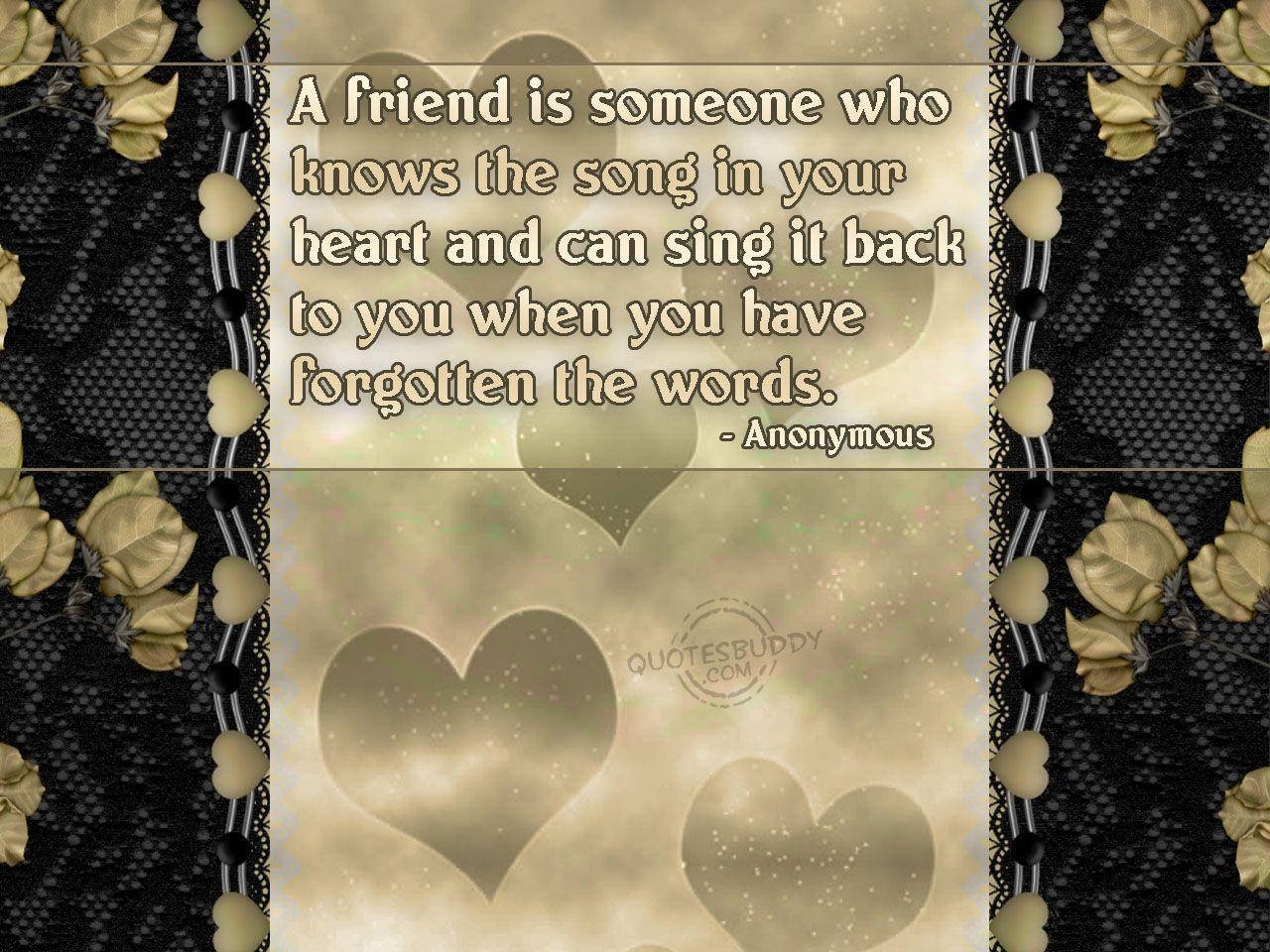 Gold Hearts Best Friend Quotes