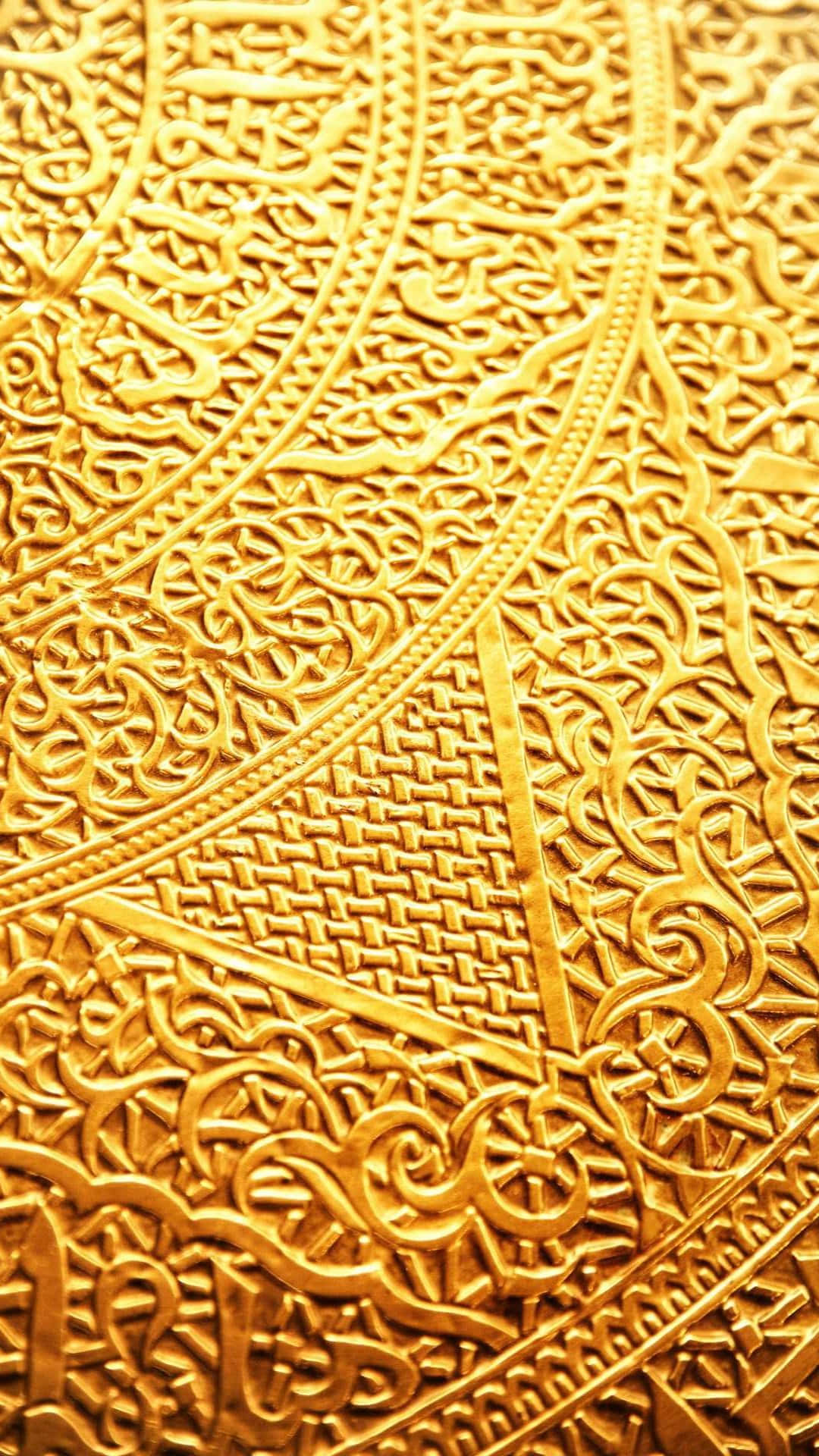 Gold Iphone Metal Carving Patterns