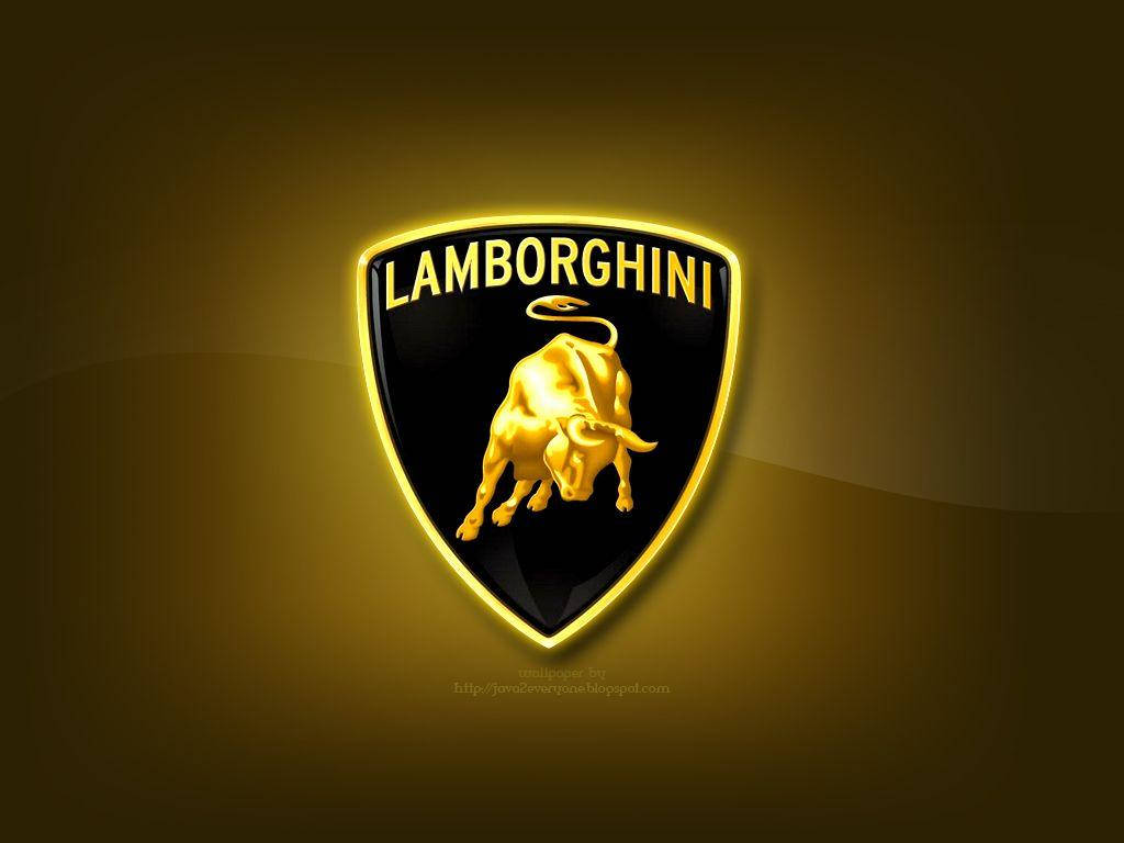 Gold Lamborghini Logo Background