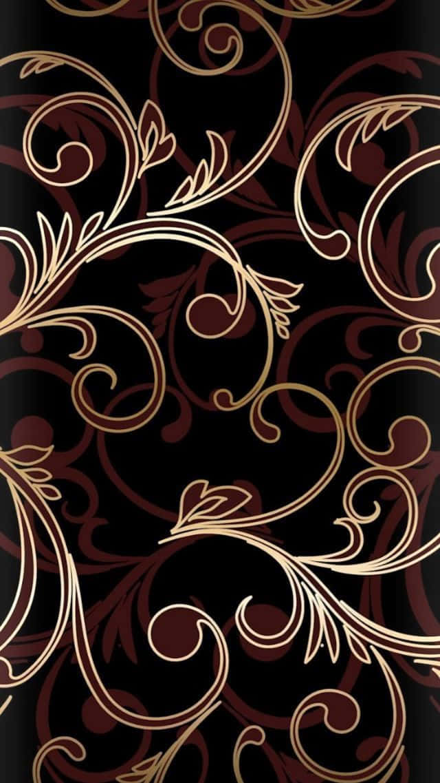 Gold Leaf Art Deco Iphone Background