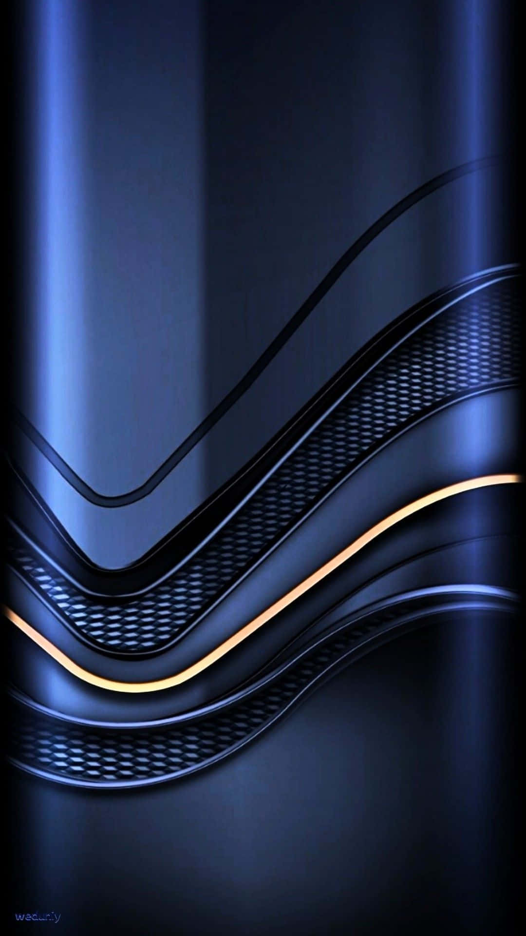 Gold Lining Blue Curve Expensive Background