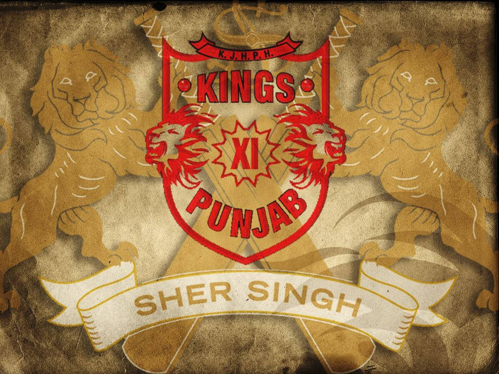 Gold Lions Symbol Punjab Kings Background
