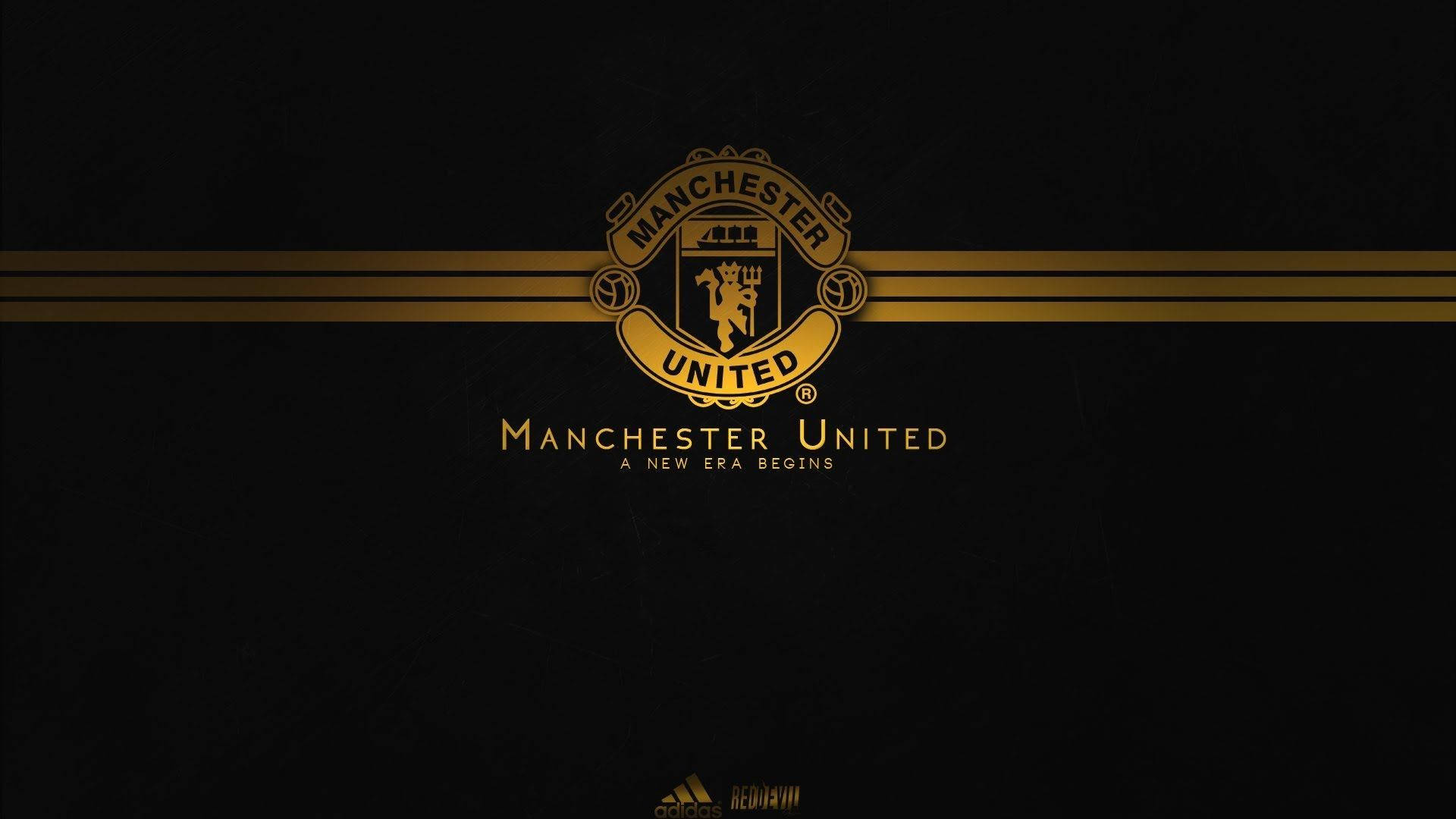 Gold Manchester United Logo Background