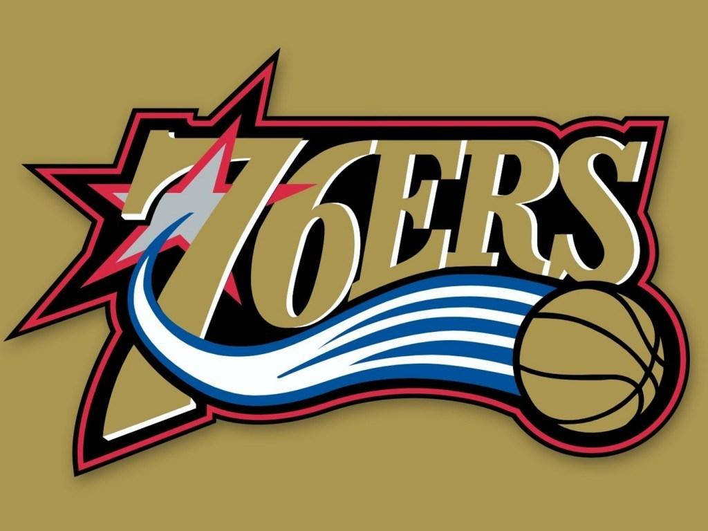 Gold Philadelphia Sixers Team Logo Background