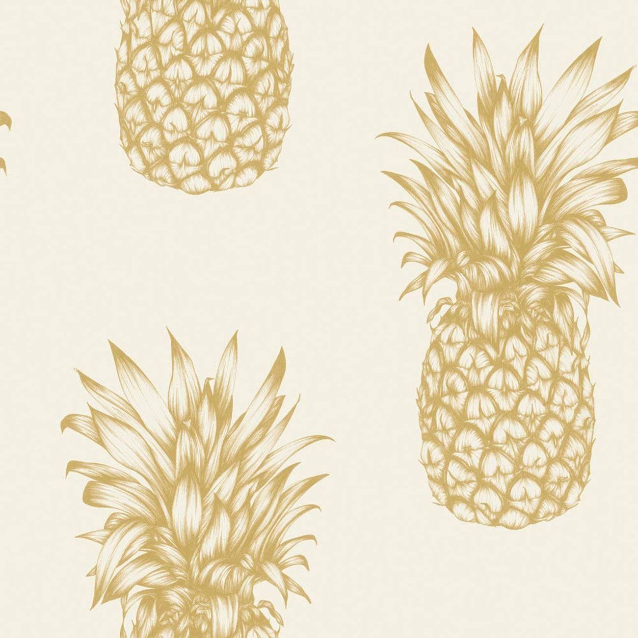 Gold Pineapple Pattern Background