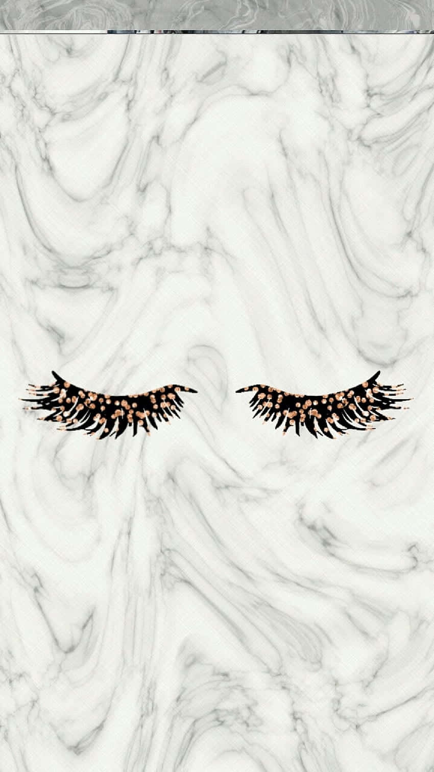 Gold Powder On Black Eyelash Background