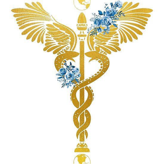 Gold Silver Medical Symbol Background