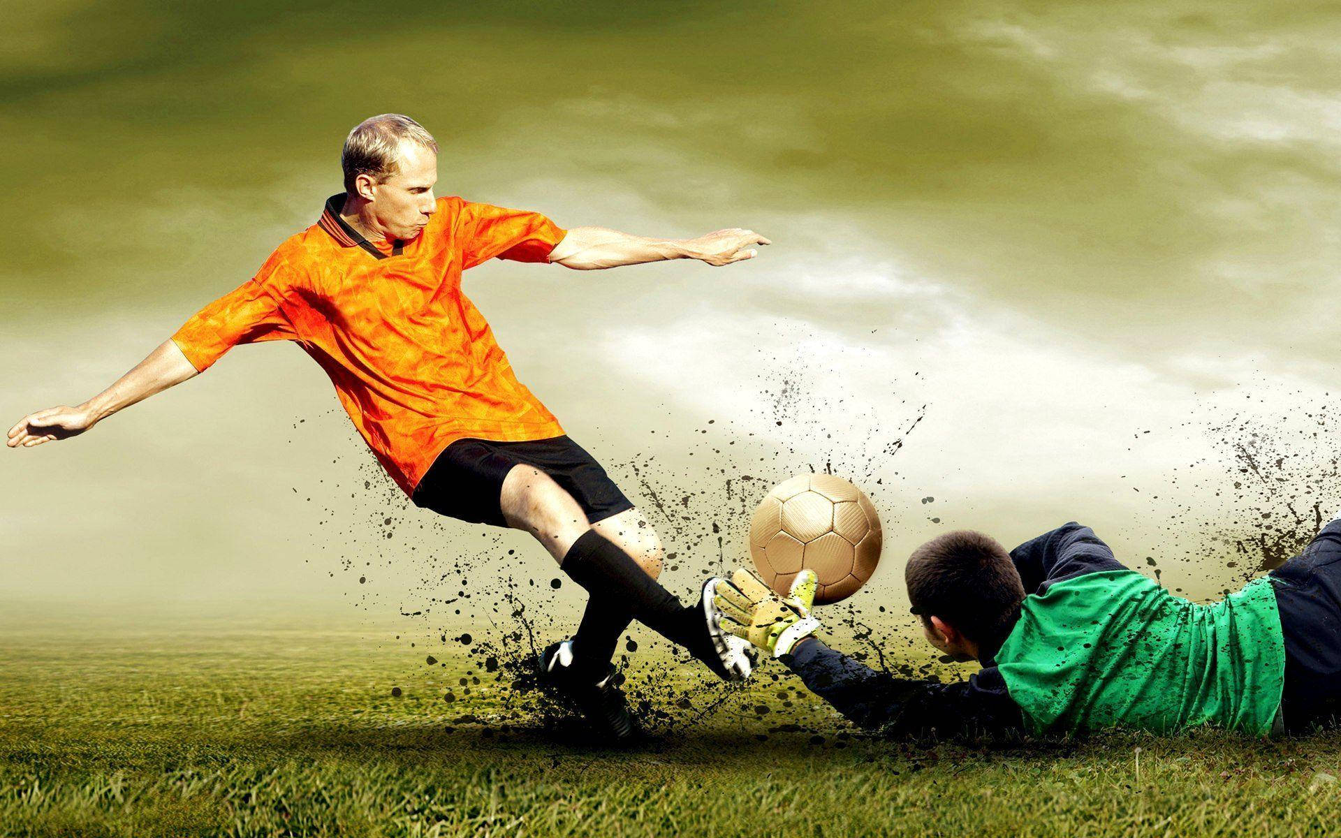 Gold Soccer Ball Hd Sports Background