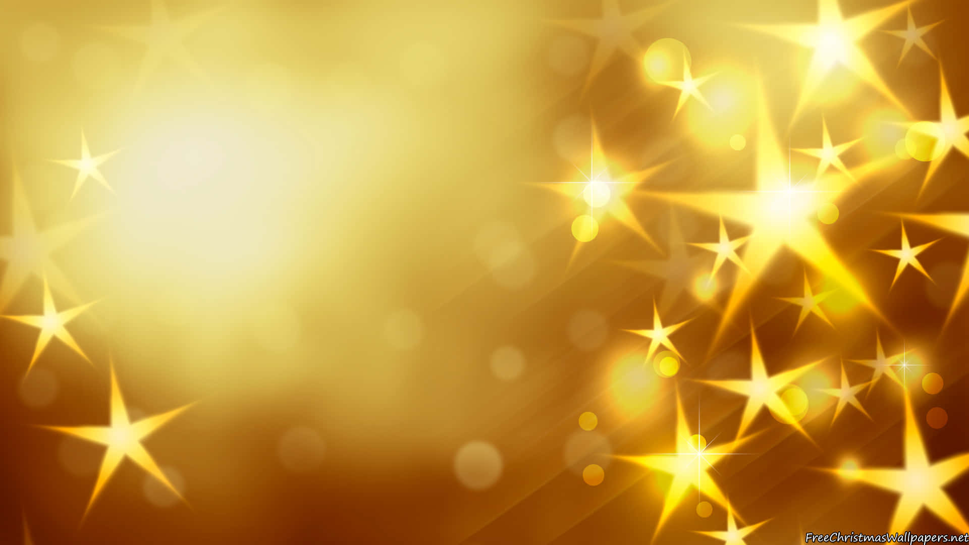 Gold Stars In The Night Sky Background
