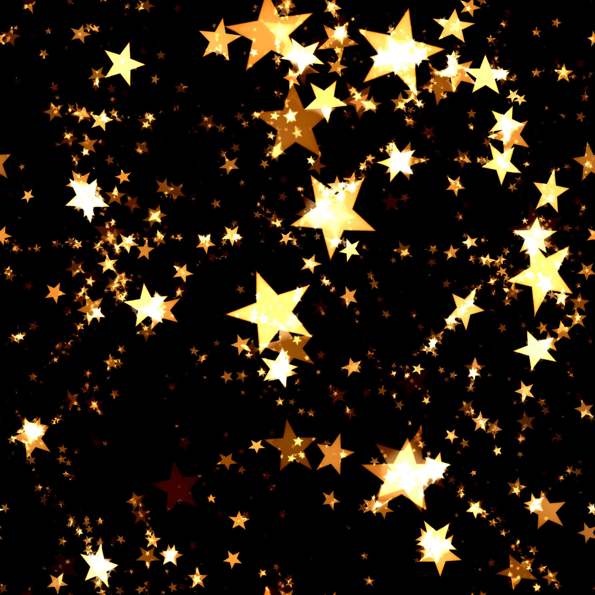 Gold Stars On A Black Background Background