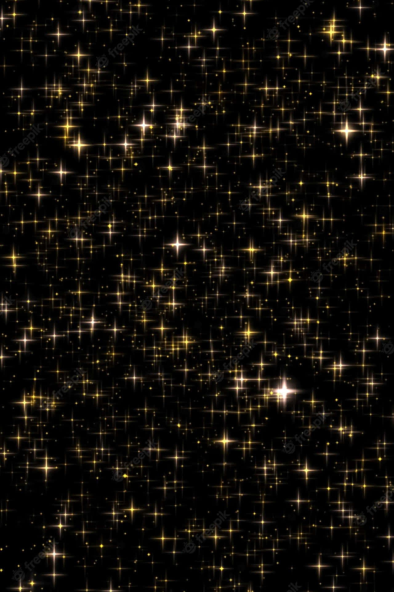 Gold Stars On A Black Background Background